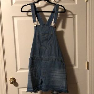 Jean short overalls